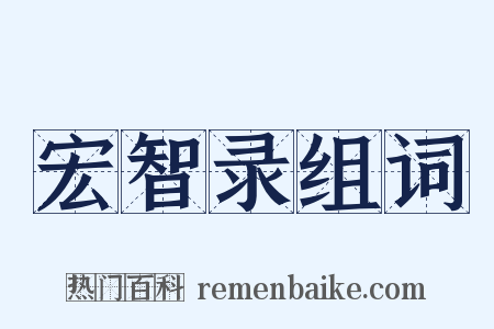 宏智录组词是什么意思的图片